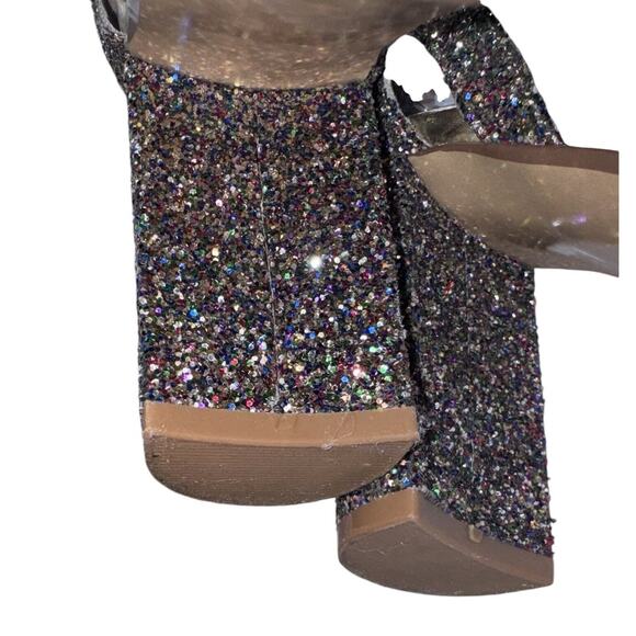 Betsey Johnson Womens Glissten Ankle Strap Glitter 4” Heel Sandals, Size 8.5 - Picture 9 of 11